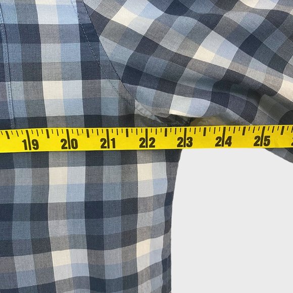 Johnnie-O Hangin' Out Button-Down Shirt Mens Large Blue Check Cotton Long Sleeve - Picture 12 of 13